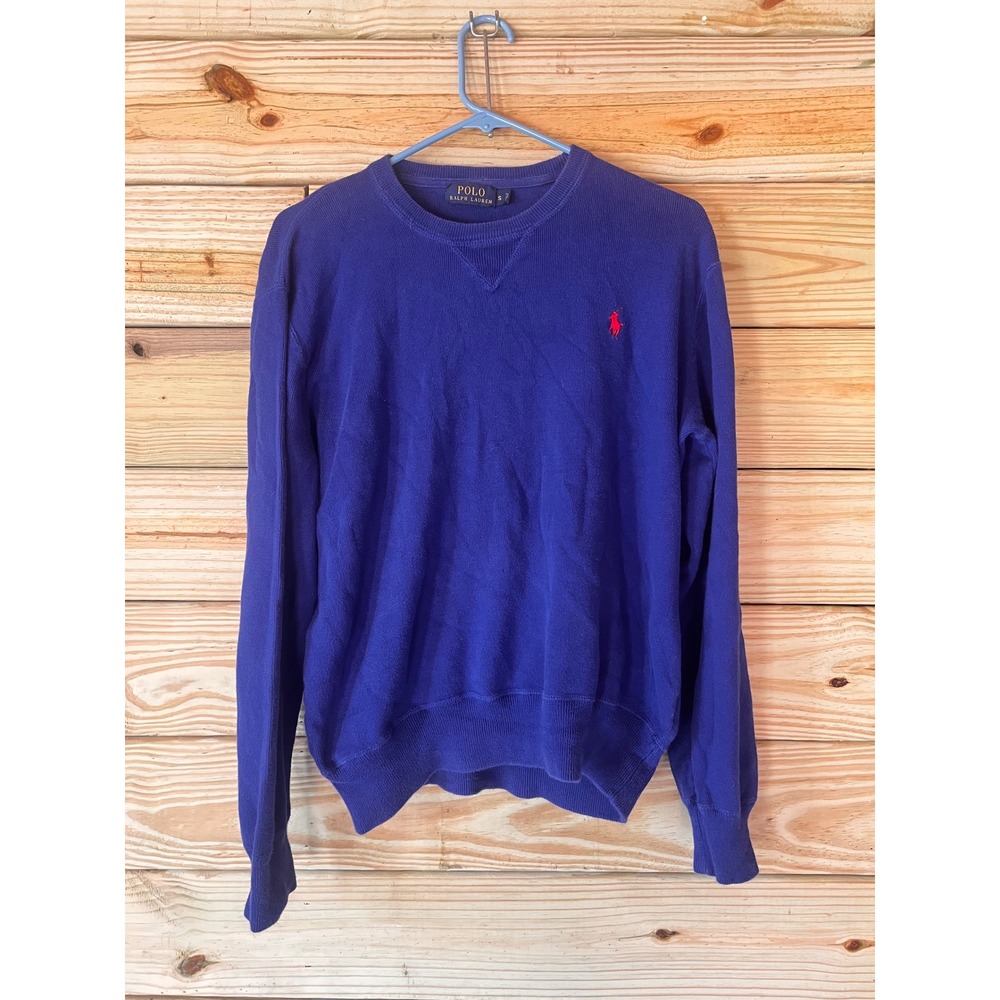 Polo Ralph Lauren‎ Men's Royal Blue Crew Neck Pullover Sweater Size S